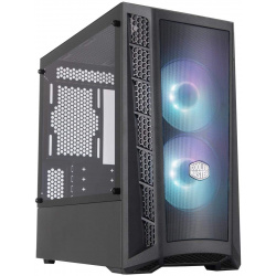 MasterBox MB311L MICRO-Tower, 2 X  FAN  ARGB FRONT/ GLASS /Black - Steel, Mesh, Plastic, Tempered Glass - 4 x Bay - 2 x 4.72\