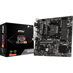 MSI B450M-PRO-VDH-MAX  Gaming AMD AM4 DVI/HDMI/M.2/USB3  PCI Express micro-ATX Retail