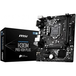 MSI  H310M PRO-VDH Intel H310 LGA1151 32GB DDR4  USB3.0 /VGA+DVI+HDMI  PCI Express m-ATX Retail