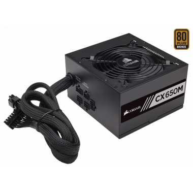 CORSAIR CX650M -  650W MODULE POWER SUPPLY Supported - 85% Efficiency Retail