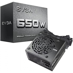 EVGA 650W Power Supply Internal - 120 V AC, 230 V AC Input - 650 W / 3.3 V DC, 5 V DC, 12 V DC, 5 V DC, -12 V DC - 1 +12V Ra