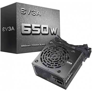 EVGA 650W Power Supply Internal - 120 V AC, 230 V AC Input - 650 W / 3.3 V DC, 5 V DC, 12 V DC, 5 V DC, -12 V DC - 1 +12V Ra