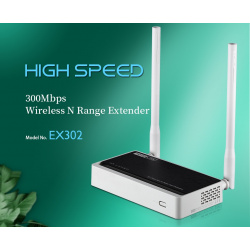 TOTOLINK EX302  300M Wireless N Range Externer  W/POWER ADAPTOR Retail box