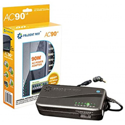 Prudent Way AC75WLE Universal AC Adapter For Most Major Brand Laptops  W/ 15 tips connectors Retail Box Smart LED Volt Display