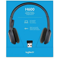 Logitech H600 Headset  Stereo - Blue, Black - Wireless - 10 m - Over-the-head - Binaural - Ear-cup - Noise Cancellin BROWN BOX