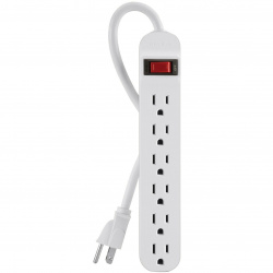 Belkin 6-Outlets Power Strip 6 - 3 ft Cord - 24 A Current - 125 V AC Voltage