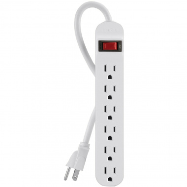 Belkin 6-Outlets Power Strip 6 - 3 ft Cord - 24 A Current - 125 V AC Voltage