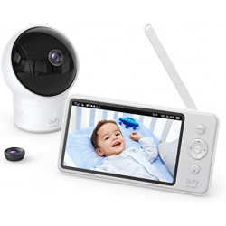Video Baby Monitor, eufy Security, Video Baby Monitor with Camera and Audio, 720p HD Resolution, Night Vision, 5\